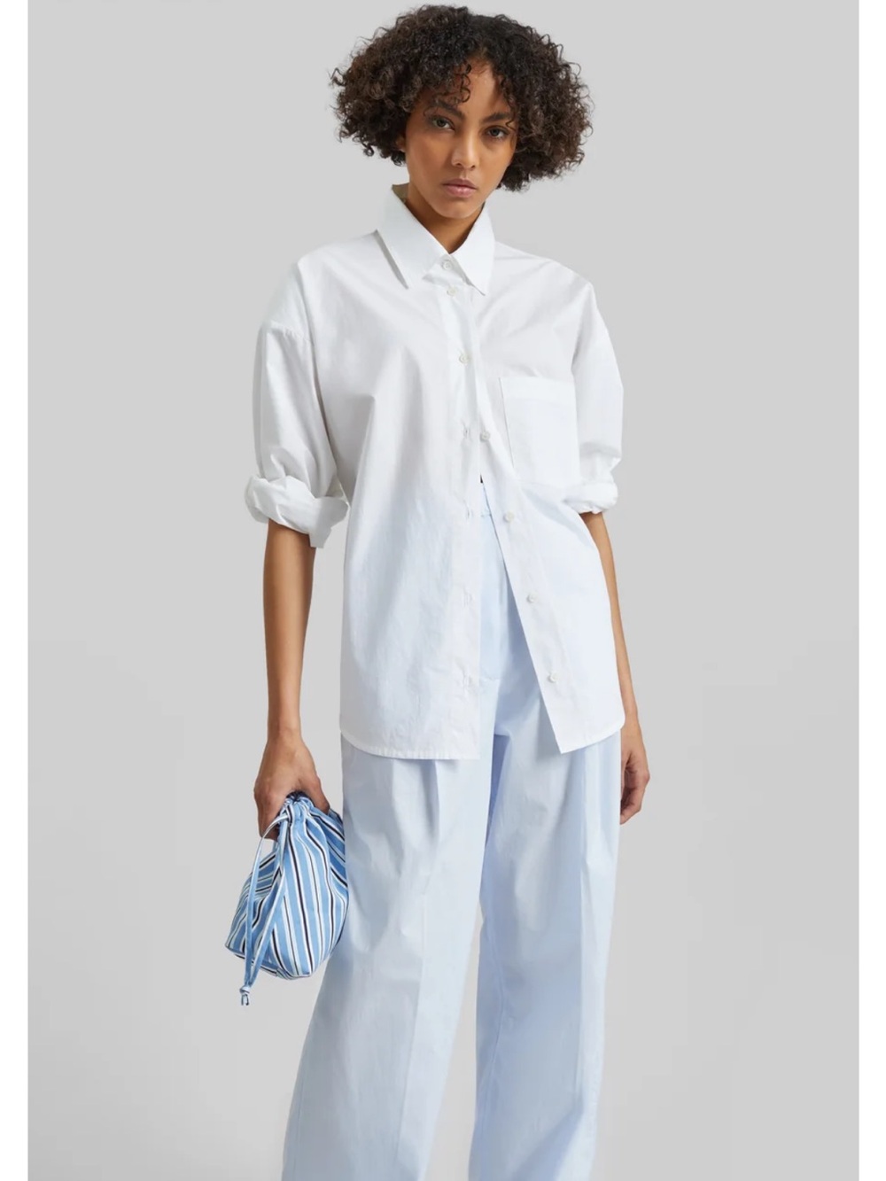 The Frankie Shop - LUI ORGANIC COTTON SHIRT - WHITE